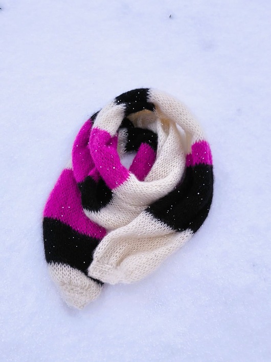 szale damskie Szaliczek w paski z alpaki ALPACZINA kolory