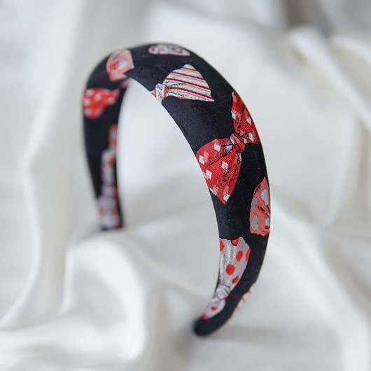 opaski do włosów Szreoka opaska z jedwabnego krawata kokardy