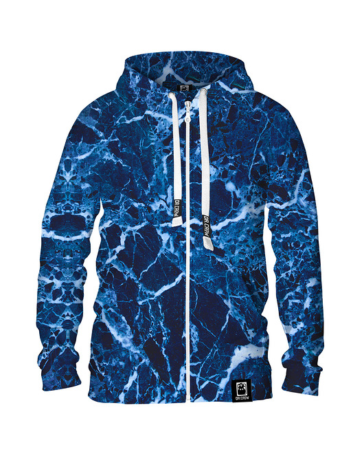 bluza z kapturem damska Damska Bluza Expres Zamek DR.CROW Marble Blue
