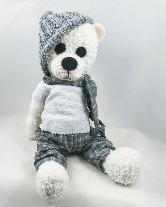 misie i maskotki GRZEŚ - szydełkowy miś, personalizacja