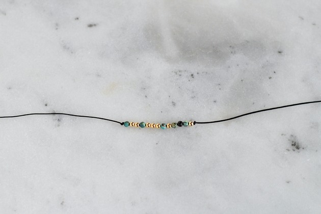 bransoletki na sznurku DOWOLNE SŁOWO - Turkus - Grudzień - Bransoletka z Alfabetem Morse'a