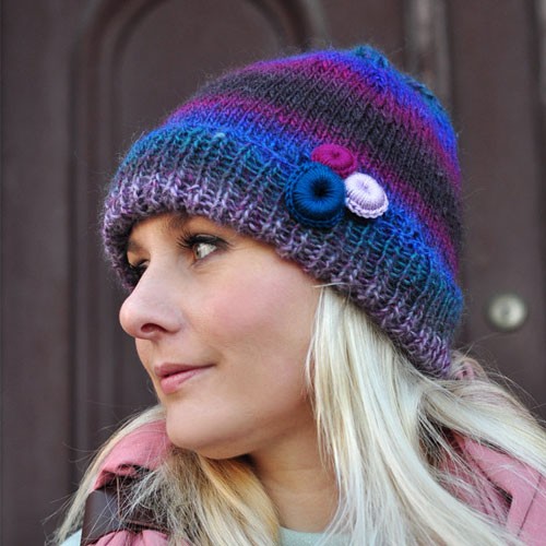 RAINBOW HAT - turkus, fuksja IMAGINE