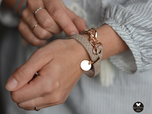 lea snake latte gold ring barboleta