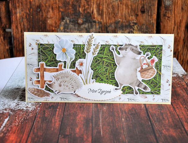 kartki scrapbooking Kartka ze zwierzątkami