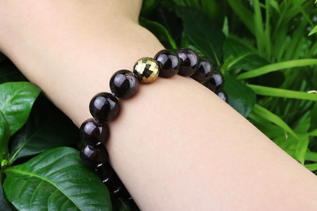 Bransoletka Granat i Hematyt Brazi Druse Jewelry