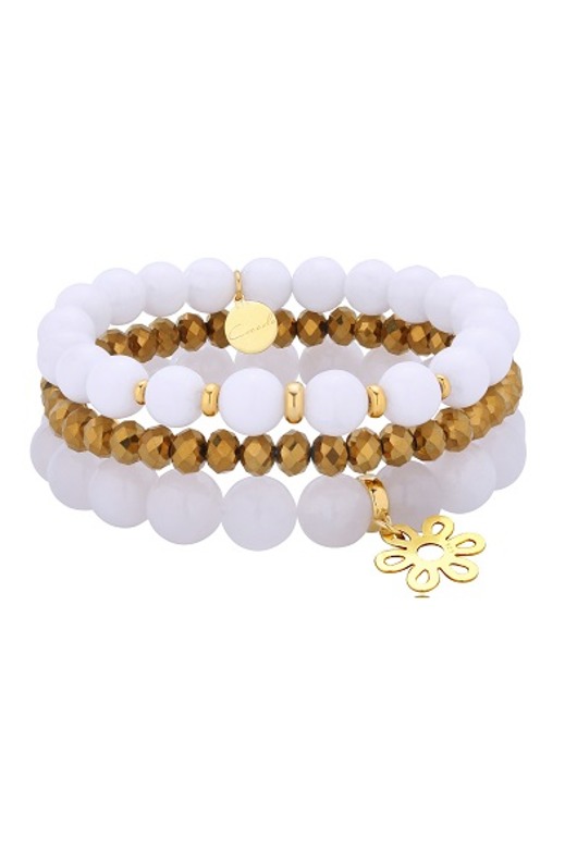 BRANSOLETKA: jadeit+kryształ+srebro  G31 Coccola JEWELLERY