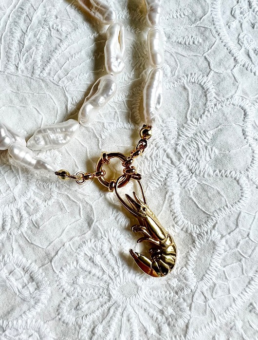 chokery Naszyjnik  Krewetka Gold