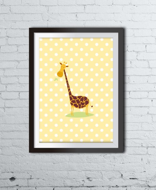 Plakat ŻYRAFA - A4 Colleco