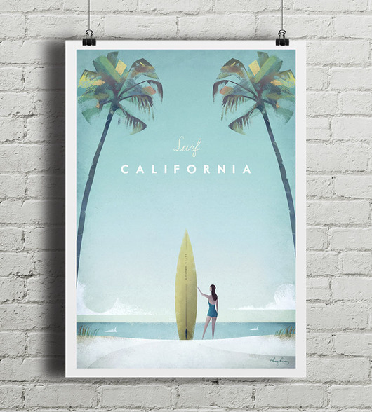Kalifornia - vintage plakat minimalmill