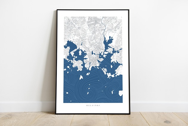 Plakat Helsinki maps by P