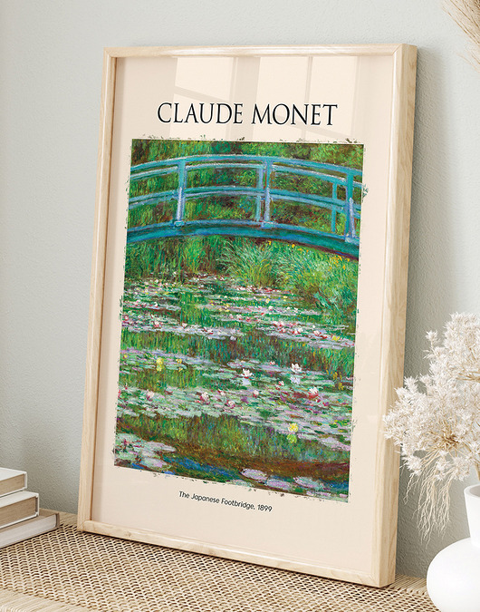 plakaty Plakat Reprodukcja Claude Monet - Most nad stawem z liliami wodnymi