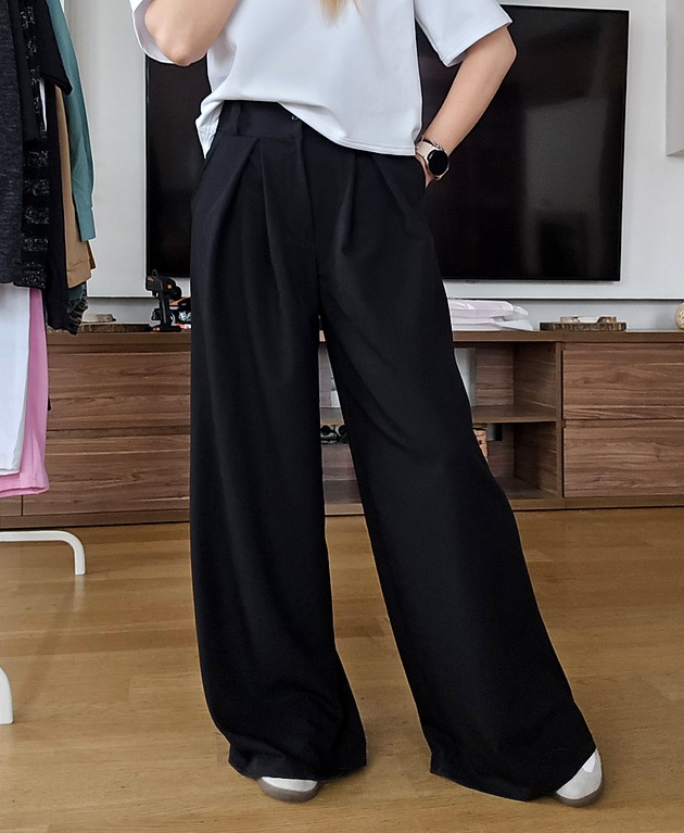 spodnie materiałowe damskie Spodnie damskie czarne