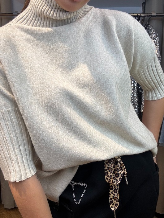 swetry damskie  Golf z krótkim rękawem