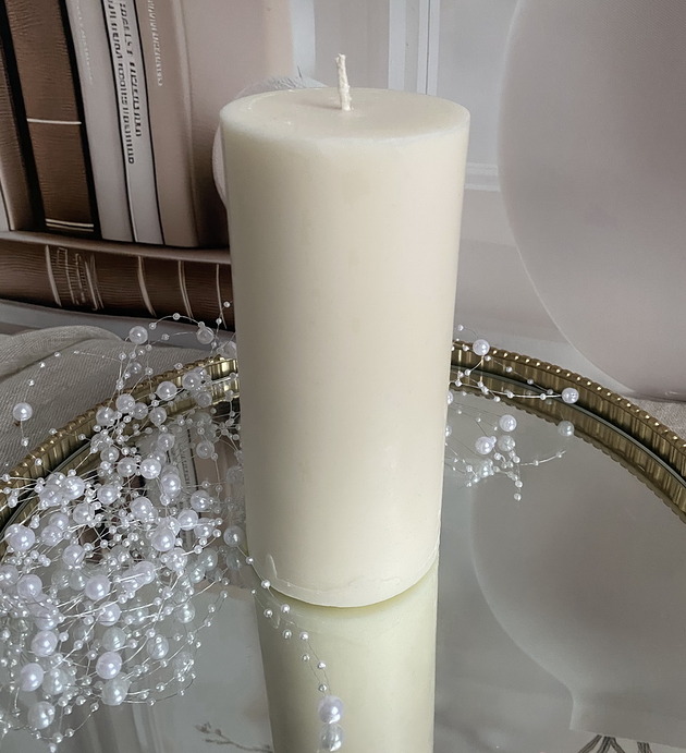 świeczniki i świece Świeca ekologiczna sojowa dekoracyjna walec "Rustic" 150x70mm