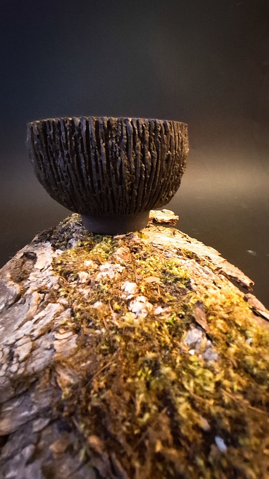 świeczniki i świece Świeca z wosku oliwkowego w ceramicznej czarce