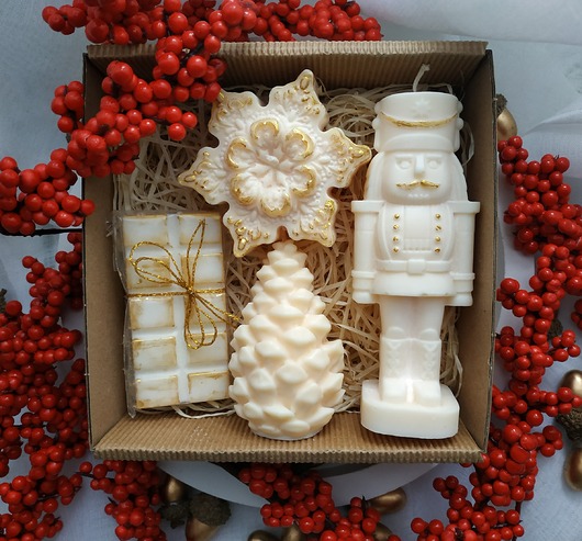 świeczniki i świece Zestaw prezentowy Mikołajki