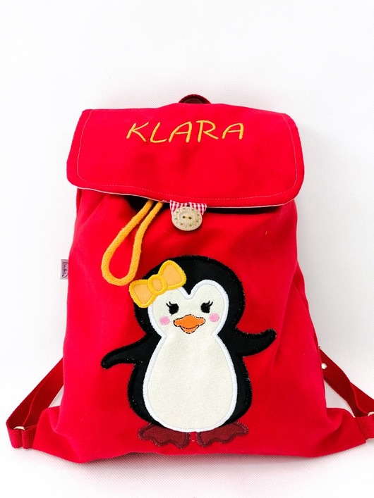 torebki, worki i plecaki dziecięce Personalizowany plecak przedszkolaka z pingwinem