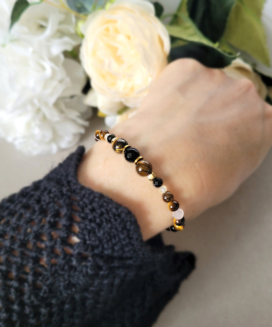 bransoletki z kamieni naturalnych BYK- z Turmalinem Zodiakalna bransoletka