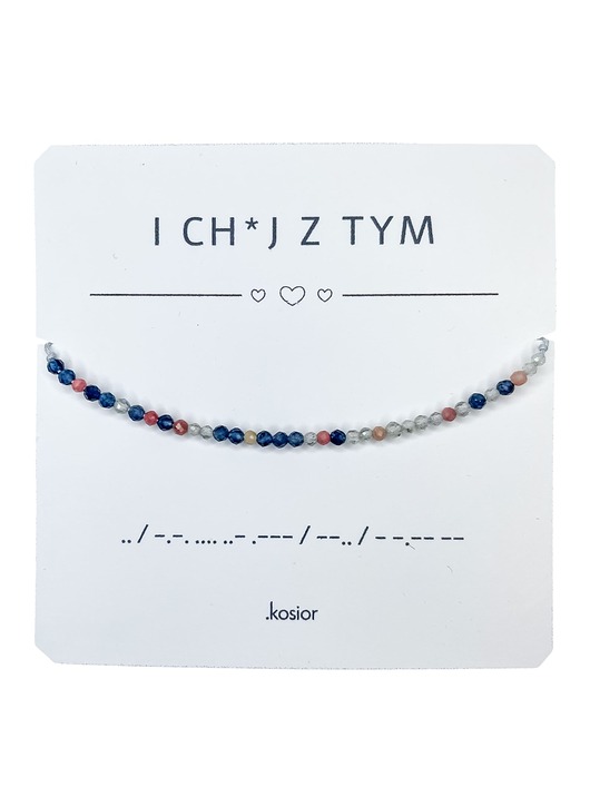 bransoletki na sznurku Bransoletka z alfabetem Morse