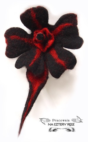 Broszka Filcowa FLAMENKOWIEC WIZUARION