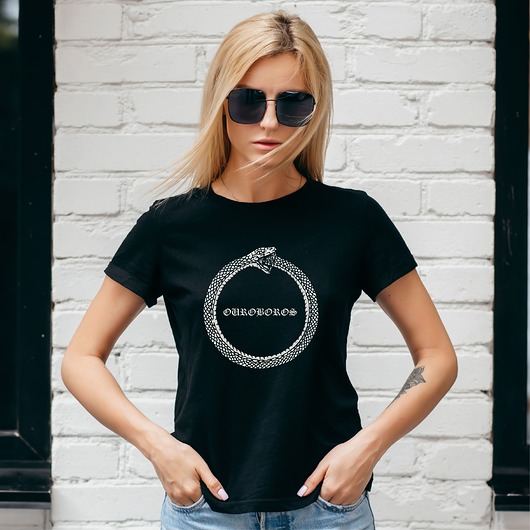 t-shirt damskie Koszulka damska organiczna Ouroboros