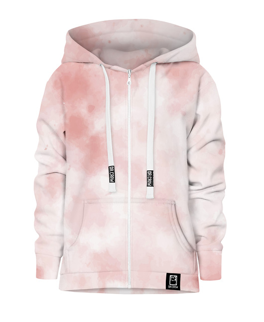 bluzy dla dziewczynki Bluza Zamek Dziewczynka DR.CROW Pastele Różowa