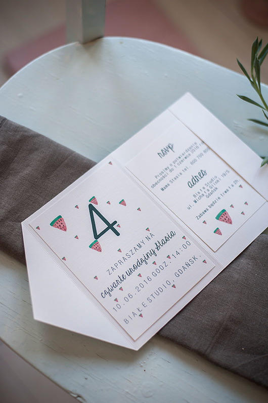 Zestaw zaproszeń  WATERMELON 1 Papel