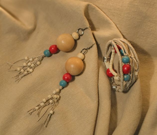 kolczyki - inne Komplet kolczyki i bransoletka