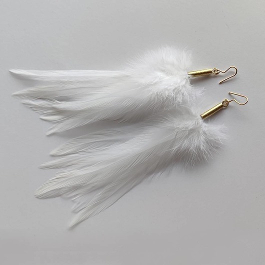 kolczyki z piórami PIÓRKO kolczyki