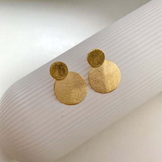 kolczyki pozłacane Kolczyki srebrne pozłacane Koła double - Stay Simple no. 27