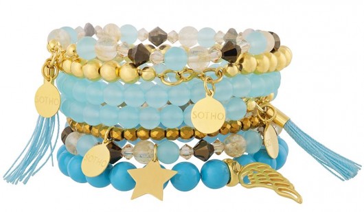 Modowy zestaw bransoletek BLUE SKY kryształ Swarovski SOTHO