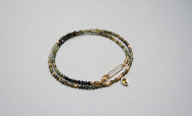 chokery Turmaliny zielone /choker/ vol. 37 naszyjnik - Szlachetna kolekcja