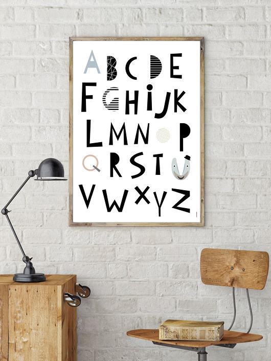 Plakat ALFABET 50x70cm HI LITTLE