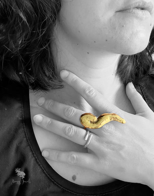 pierścionki złote Starożytna Aura - Pierścionek z Mosiądzu