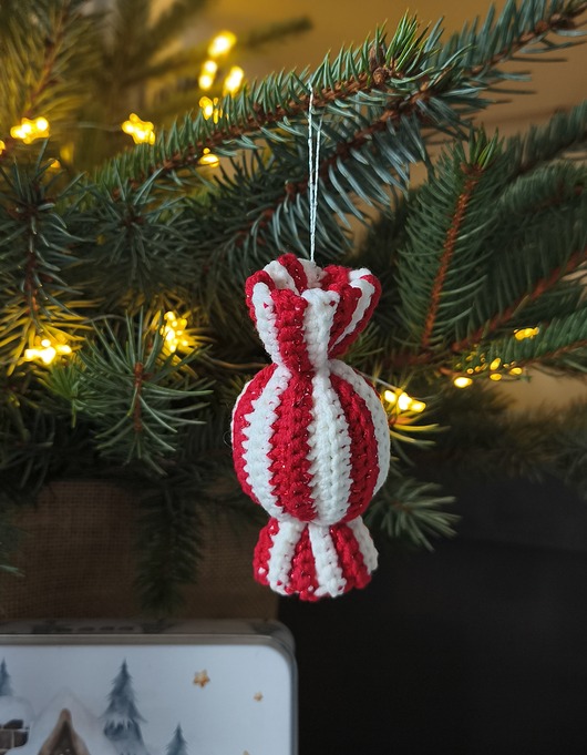 ozdoby choinkowe Cukierek (czerwony) ozdoba na choinkę, Zawieszka choinkowa, Ozdoba świąteczna