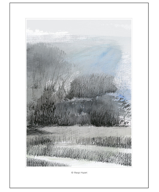 pejzaż BLUE, print 50x70cm Margo Hupert