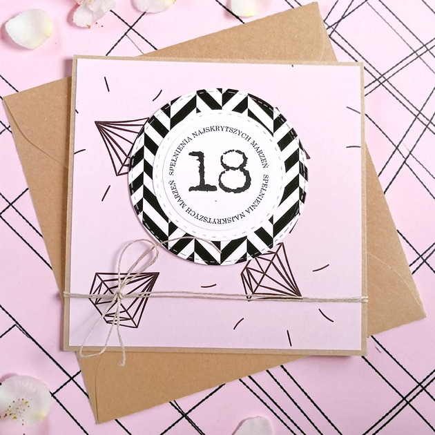 kartki scrapbooking 18-te urodziny :: KARTKA urodzinowa : kartka na osiemnastkę dla dziewczyny
