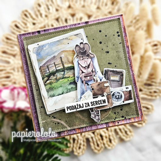 kartki scrapbooking Kartka Podążaj za sercem