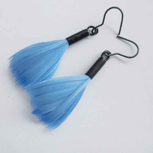 kolczyki z piórami PIÓRKO kolczyki