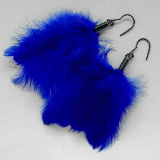 kolczyki z piórami PIÓRKO kolczyki