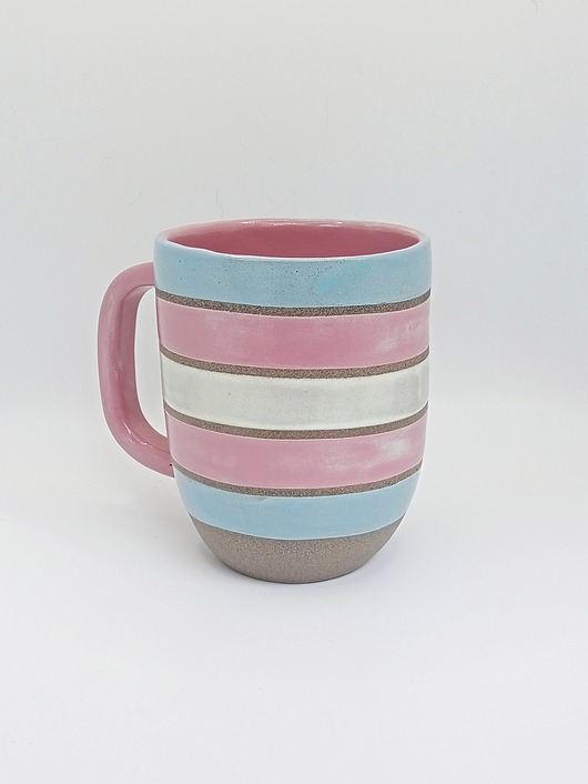 kubki KUBEK FLAGA RÓŻOWO-NIEBIESKO-BIAŁA trans lgbt