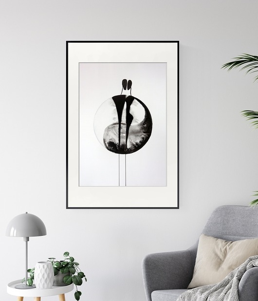 grafika 50 x 70 cm wykonana ręcznie, abstrakcja Krystyna Siwek Art