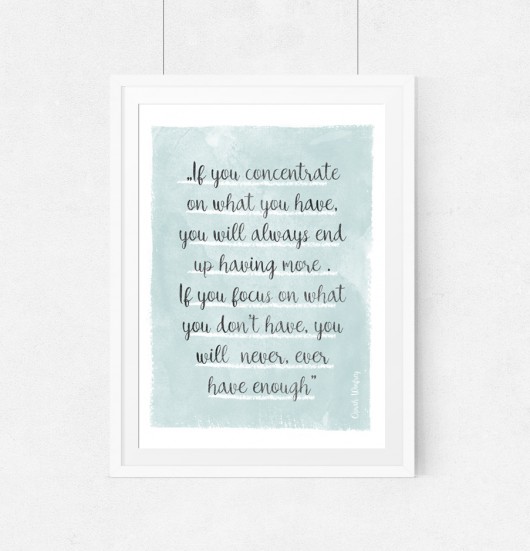 Plakat cytat Oprah Winfrey-If you concentrate... wejustlikeprints