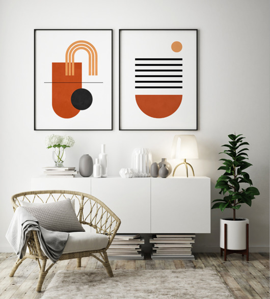 Boho geometria - zestaw plakatów HOG STUDIO