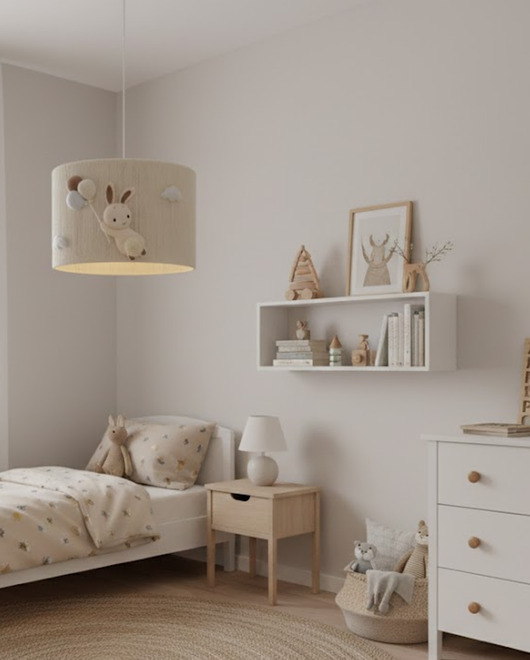 lampy do pokoju dziecka Lampa w króliczki do pokoju dziecka - króliczek
