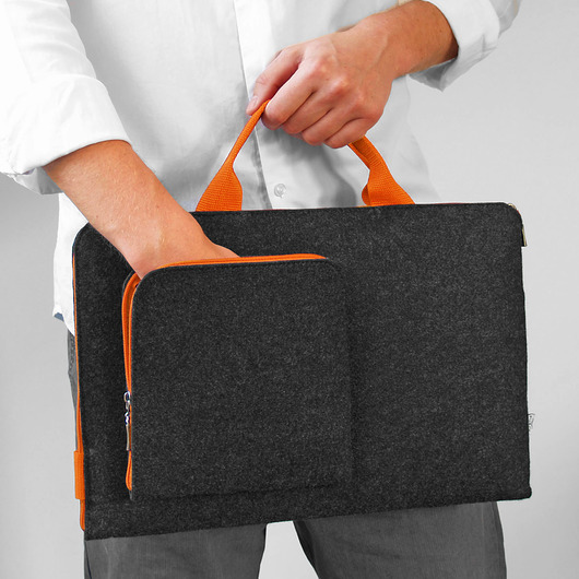 etui na laptopa ETUI NA LAPTOP pomarańczowa rączka