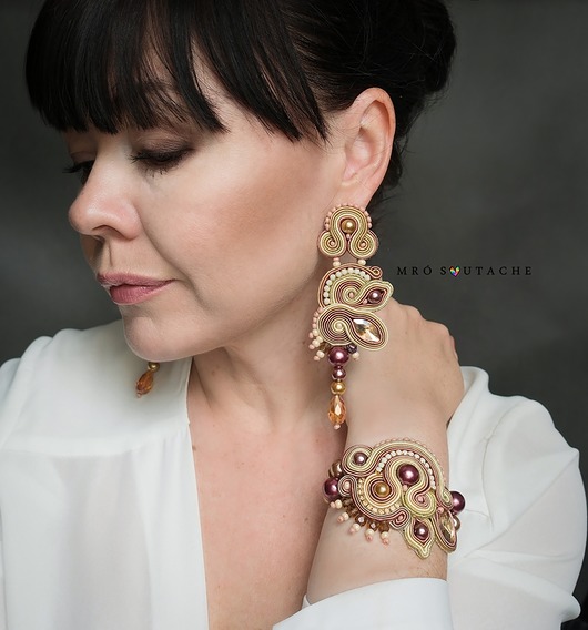 Gisele- kolczyki soutache Mró Soutache
