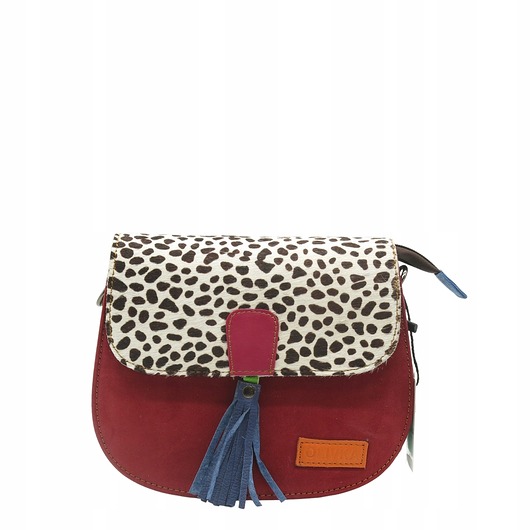 torby na ramię Torebka listonoszka zamszowa damska regulowany pasek kolorowa OLIVKA