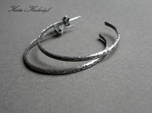 kolczyki wire wrapping Kute koła-kolczyki