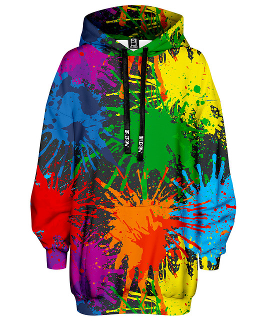 bluza z kapturem damska Bluza Oversize Tunika DR.CROW Backdrop